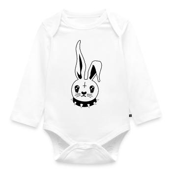 Emo Hase - Baby Bio-Langarm-Body - Weiß - Vorne