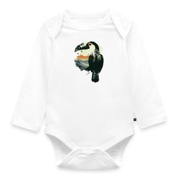 Toucan Costa Rica Animal Bird Holiday - Organic Longsleeve Baby Bodysuit - white - Front