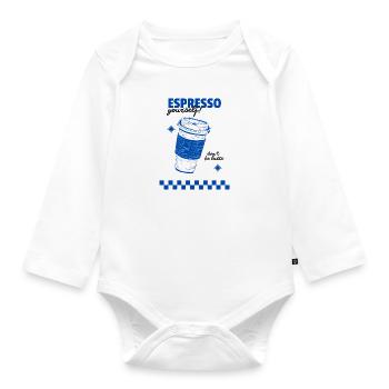 Espresso yourself - Baby Bio-Langarm-Body - Weiß - Vorne