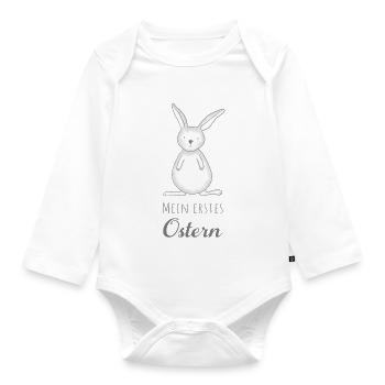 Mein erstes Ostern - Baby Bio-Langarm-Body - Weiß - Vorne