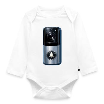 Smart Doorbell Lens - Organic Longsleeve Baby Bodysuit - white - Front