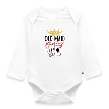 Old Maid King - Organic Longsleeve Baby Bodysuit - white - Front