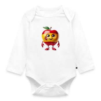 Pomme espagnol - Body Bébé bio manches longues - blanc - Devant