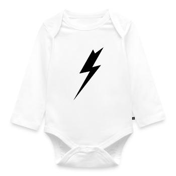 Blitz - Baby Bio-Langarm-Body - Weiß - Vorne
