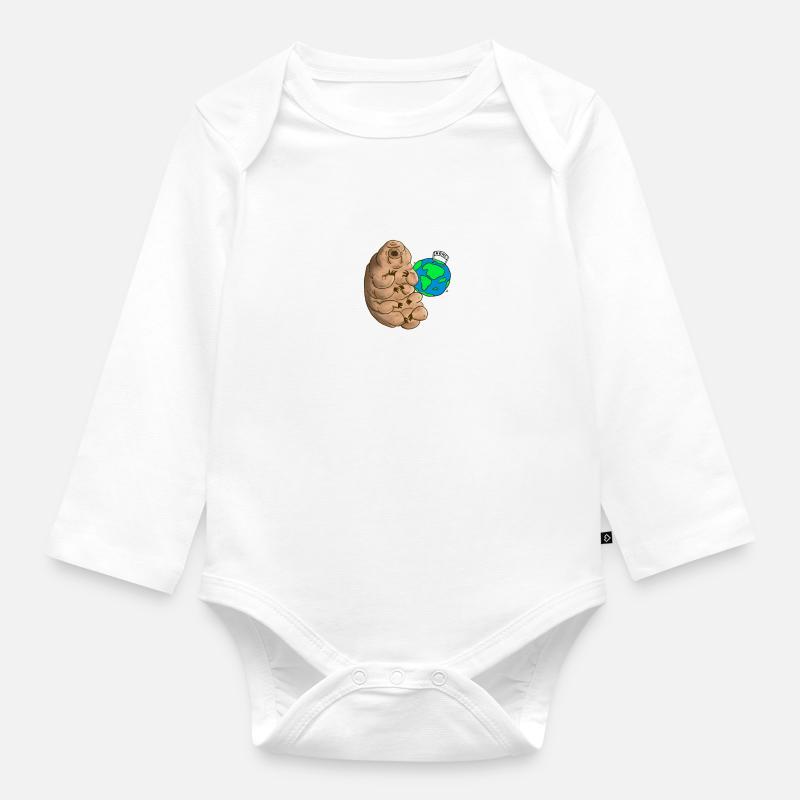 Voler dans l’espace - Body Bébé bio manches longues - blanc