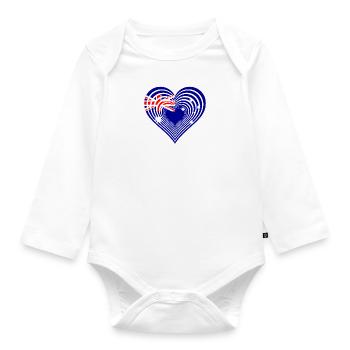 Australien - Australia - Baby Bio-Langarm-Body - Weiß - Vorne