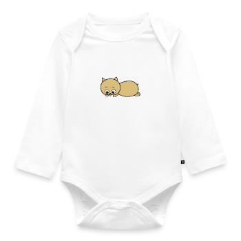 Dog - Organic Longsleeve Baby Bodysuit - white - Front