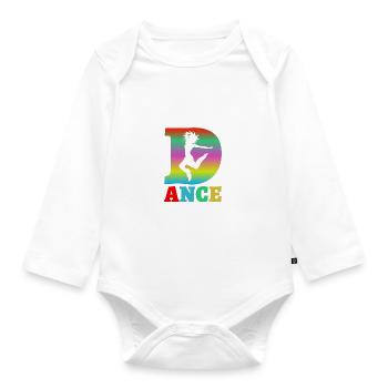 dance - Baby Bio-Langarm-Body - Weiß - Vorne