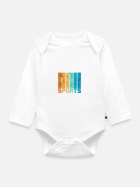Sports - Baby Bio-Langarm-Body - Weiß