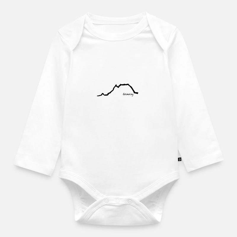 Noir grognant - Body Bébé bio manches longues - blanc