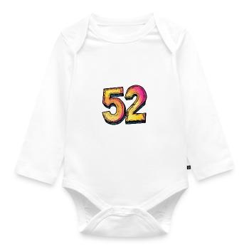 52 Symbole numérique - Body Bébé bio manches longues - blanc - Devant