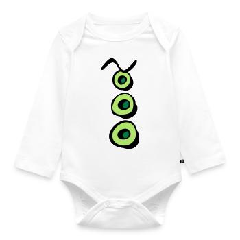 tentakel_p - Baby Bio-Langarm-Body - Weiß - Vorne