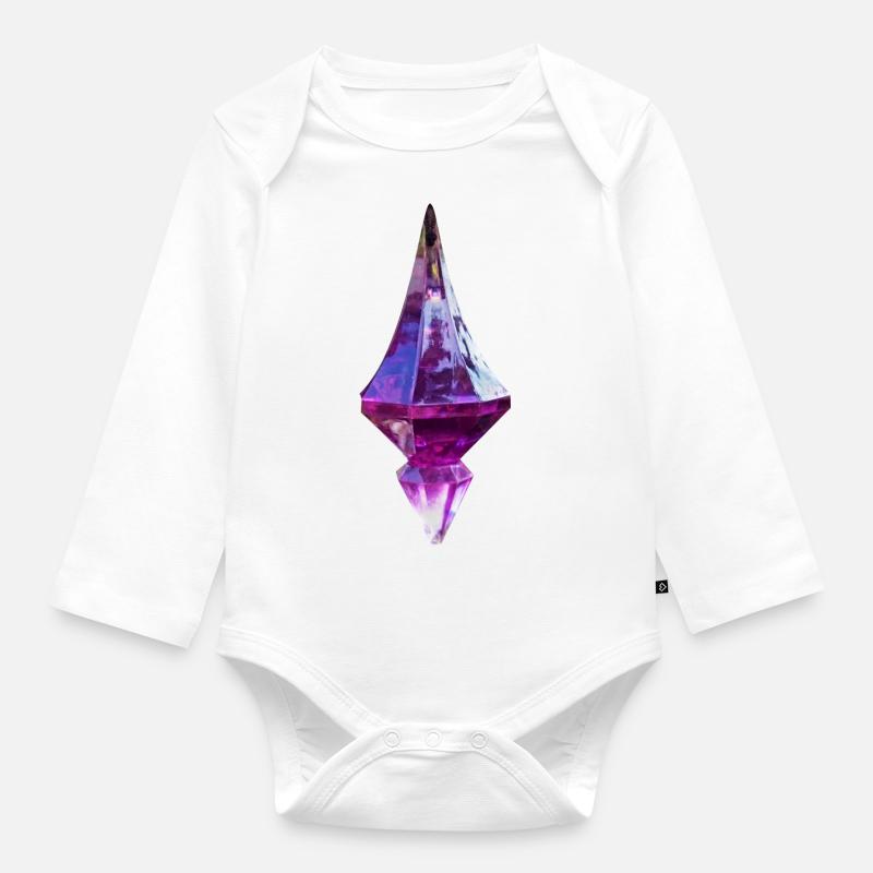 Grand cristal, idée cadeau - Body Bébé bio manches longues - blanc
