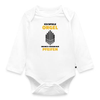 Orgel - Baby Bio-Langarm-Body - Weiß - Vorne