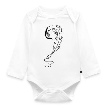 Pen Filler Ink - Organic Longsleeve Baby Bodysuit - white - Front