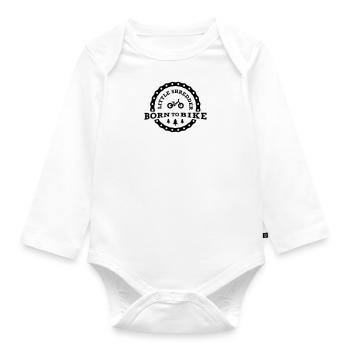 Little Shredder - Born to Bike - Baby Bio-Langarm-Body - Weiß - Vorne