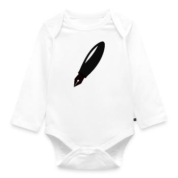Stift Füller - Baby Bio-Langarm-Body - Weiß - Vorne