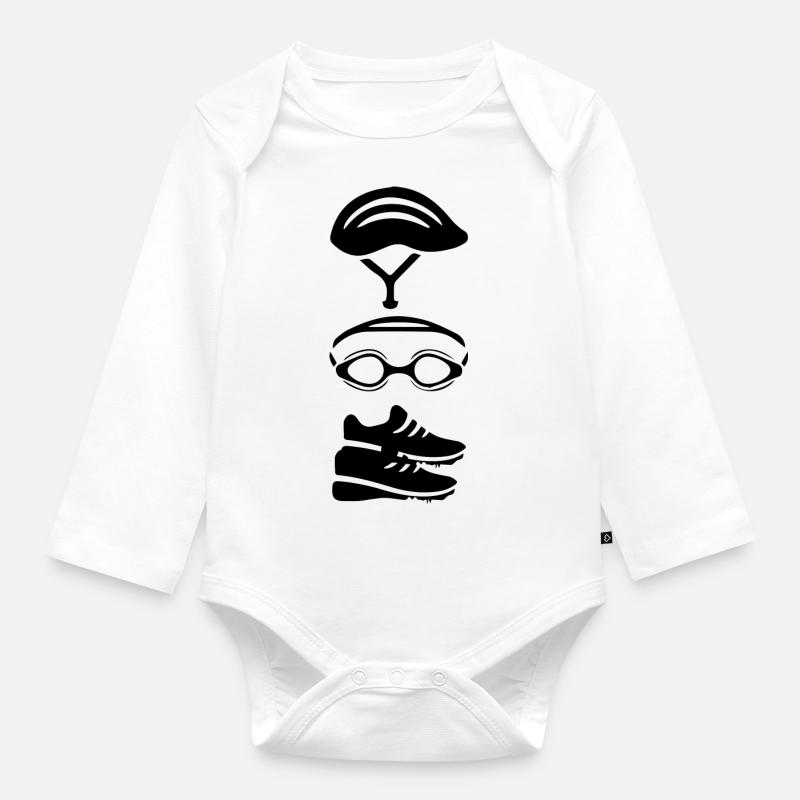 triathlon - Baby Bio-Langarm-Body - Weiß