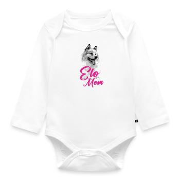 mum, dog,graffiti,dog mother,illu,eloschaboro - Organic Longsleeve Baby Bodysuit - white - Front