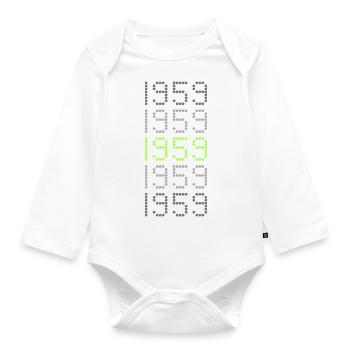 1959 - Baby Bio-Langarm-Body - Weiß - Vorne