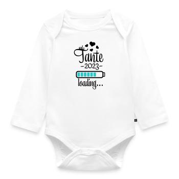 tante 2023 is loading - Baby Bio-Langarm-Body - Weiß - Vorne
