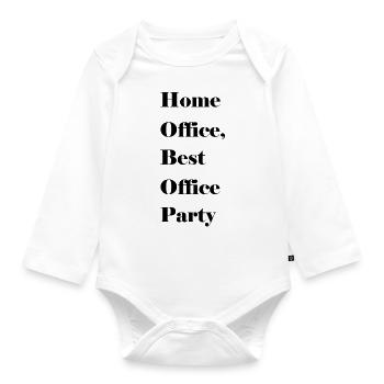 Home office - Organic Longsleeve Baby Bodysuit - white - Front