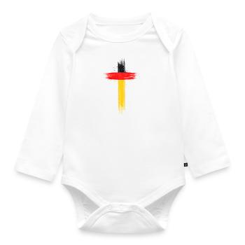 Drapeau de l’Allemagne Drapeau allemand Utilisé Look Home - Body Bébé bio manches longues - blanc - Devant