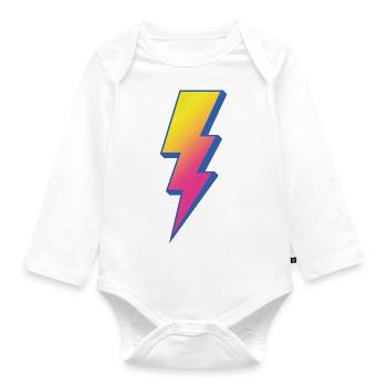 Blitz - Baby Bio-Langarm-Body - Weiß - Vorne