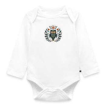 Le Jardin de la Chouette - Body Bébé bio manches longues - blanc - Devant