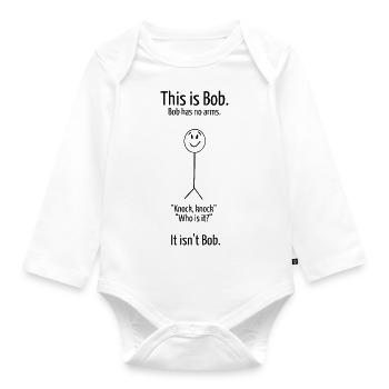 Das ist Bob 2 - Baby Bio-Langarm-Body - Weiß - Vorne