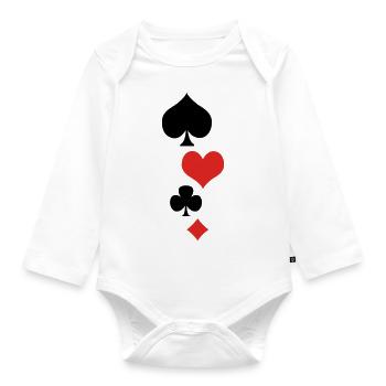 Karten 1 - Baby Bio-Langarm-Body - Weiß - Vorne