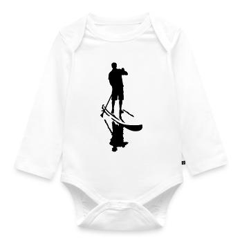Stand Up Paddling - Organic Longsleeve Baby Bodysuit - white - Front