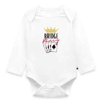 Bridge König - Baby Bio-Langarm-Body - Weiß - Vorne