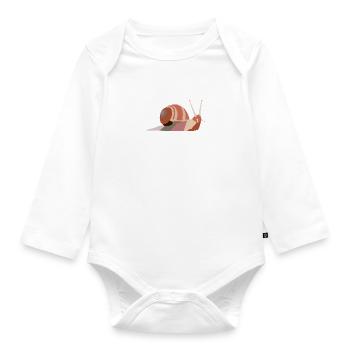 Escargot visqueux - Body Bébé bio manches longues - blanc - Devant