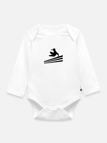 PARKOUR - Baby Bio-Langarm-Body - Weiß