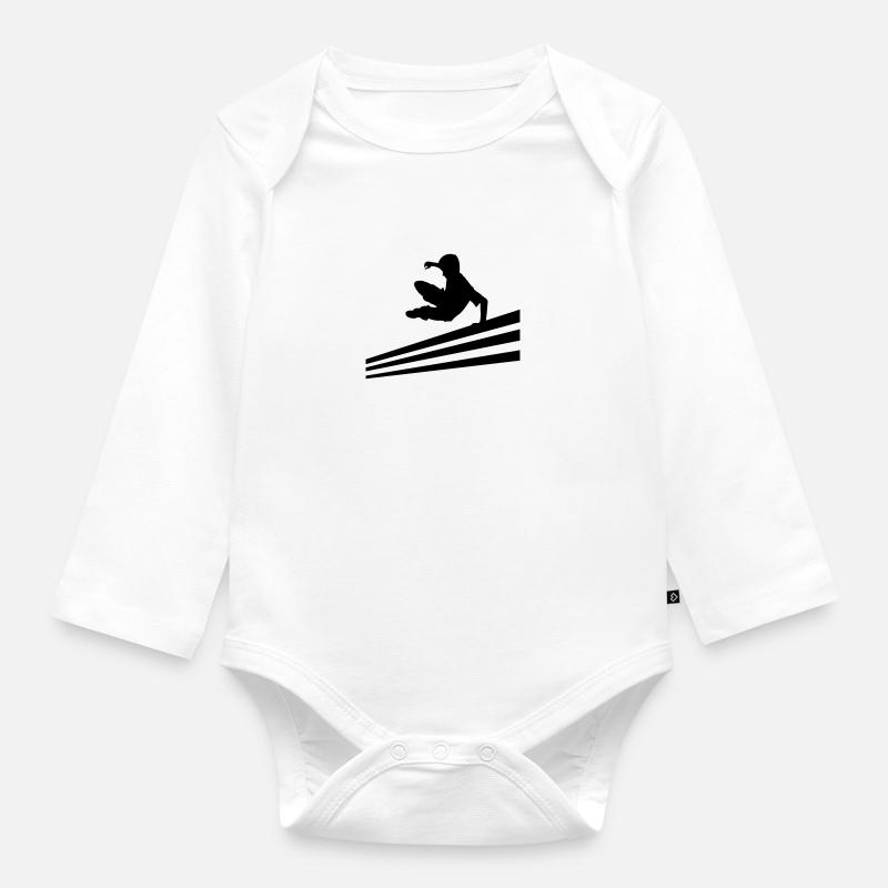 PARKOUR - Baby Bio-Langarm-Body - Weiß