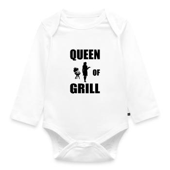 BBQ - Baby Bio-Langarm-Body - Weiß - Vorne