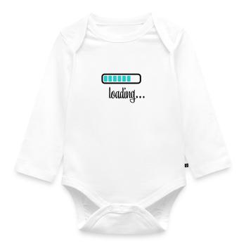 Battery Battery loading - Organic Longsleeve Baby Bodysuit - white - Front