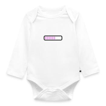 Battery Battery loading - Organic Longsleeve Baby Bodysuit - white - Front