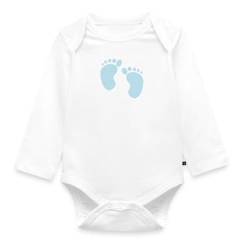 Empreintes - Body Bébé bio manches longues - blanc - Devant