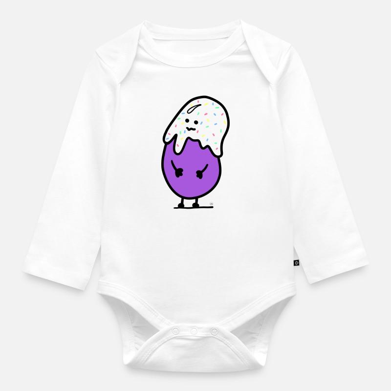 Haricot - Body Bébé bio manches longues - blanc