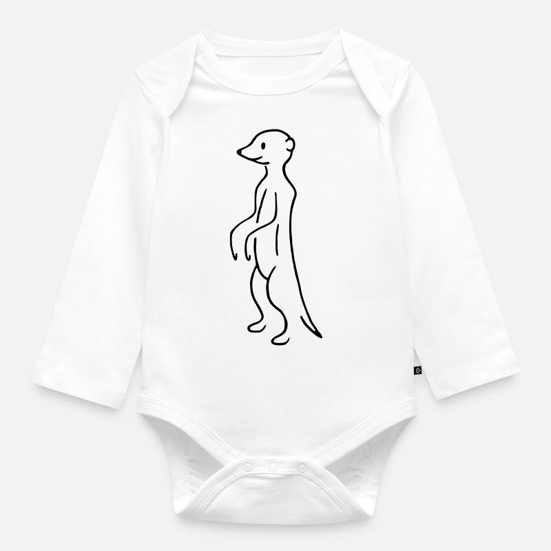 Erdmaennchen - Body Bébé bio manches longues - blanc