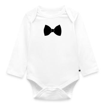 Fliege - Baby Bio-Langarm-Body - Weiß - Vorne
