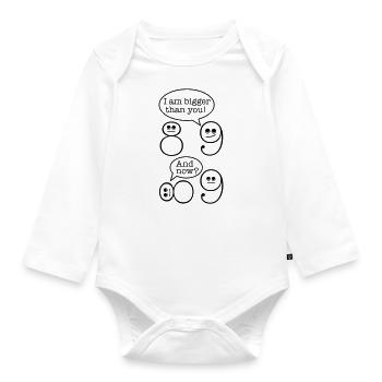 Mathematics - Organic Longsleeve Baby Bodysuit - white - Front