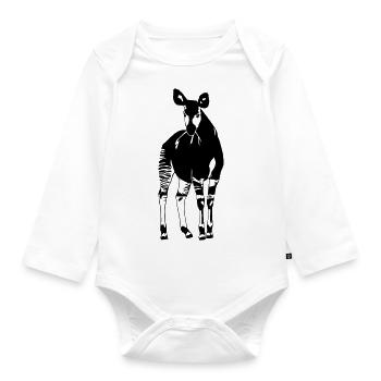 Okapi - Body Bébé bio manches longues - blanc - Devant