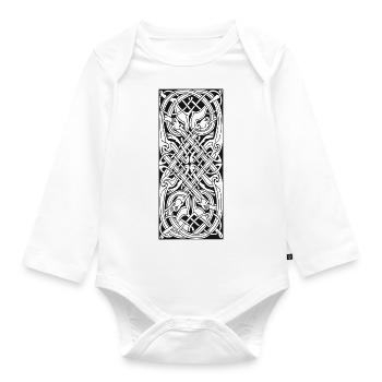 Keltisches Symbol 163 - Baby Bio-Langarm-Body - Weiß - Vorne