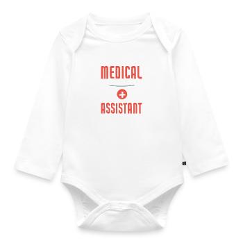 I Love Being A Medical Assistant Funny Nurse - Baby Bio-Langarm-Body - Weiß - Vorne