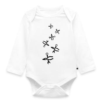 Pliers Icon - Organic Longsleeve Baby Bodysuit - white - Front