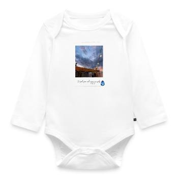 6997B9F1 0010 418F B58A C8A3DEFC1762 - Baby Bio-Langarm-Body - Weiß - Vorne