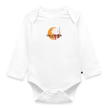 San Clemente Kalifornien Coole einheimische Palme - Baby Bio-Langarm-Body - Weiß - Vorne
